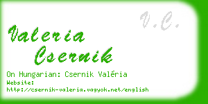 valeria csernik business card