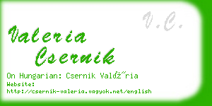 valeria csernik business card